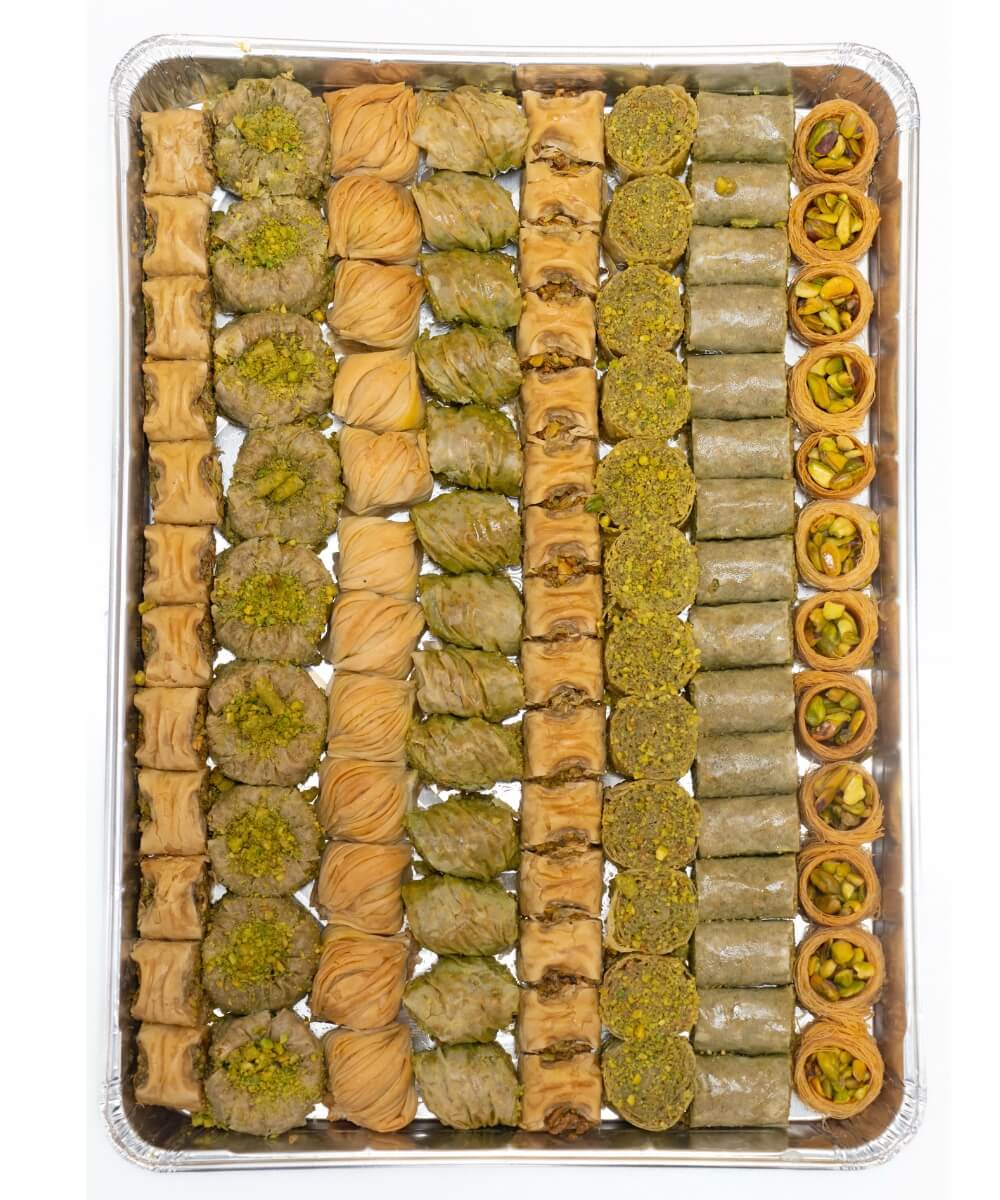 Turkish Assorted Baklava Picture Large Turkish Assorted Baklava - Large Tray - Image 1