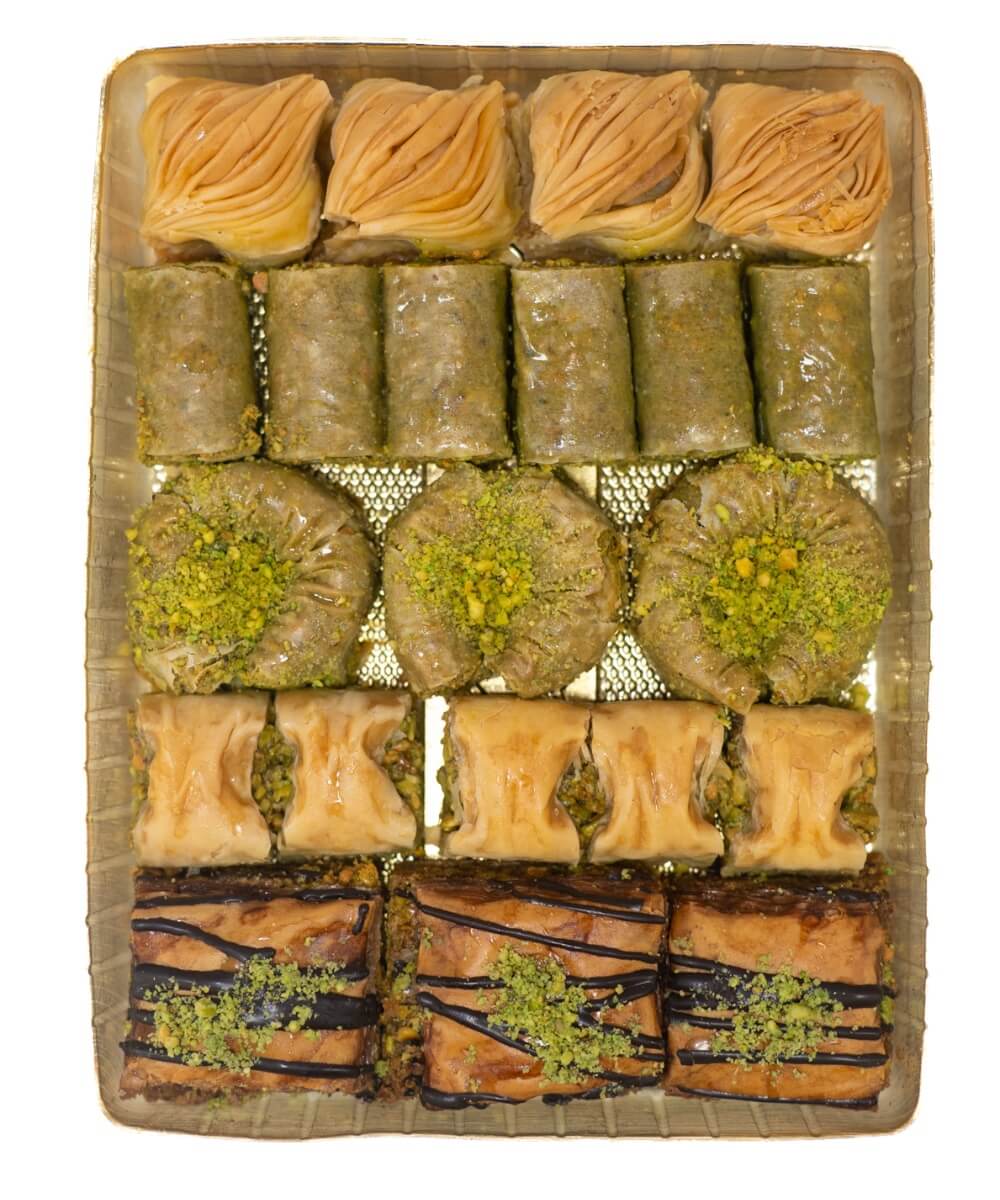 Turkish Assorted Baklava Picture Small Turkish Assorted Baklava - Small Tray - Image 1
