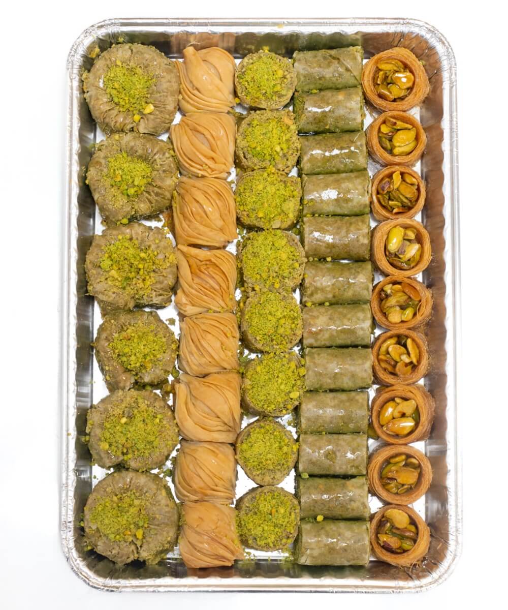 Turkish Assorted Baklava Picture medium Turkish Assorted Baklava - Medium Tray - Image 1