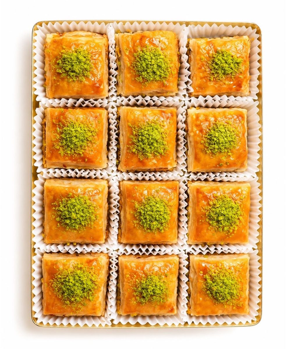 Persian Small Persian Pistachio Baklava - Small Tray - Image 1